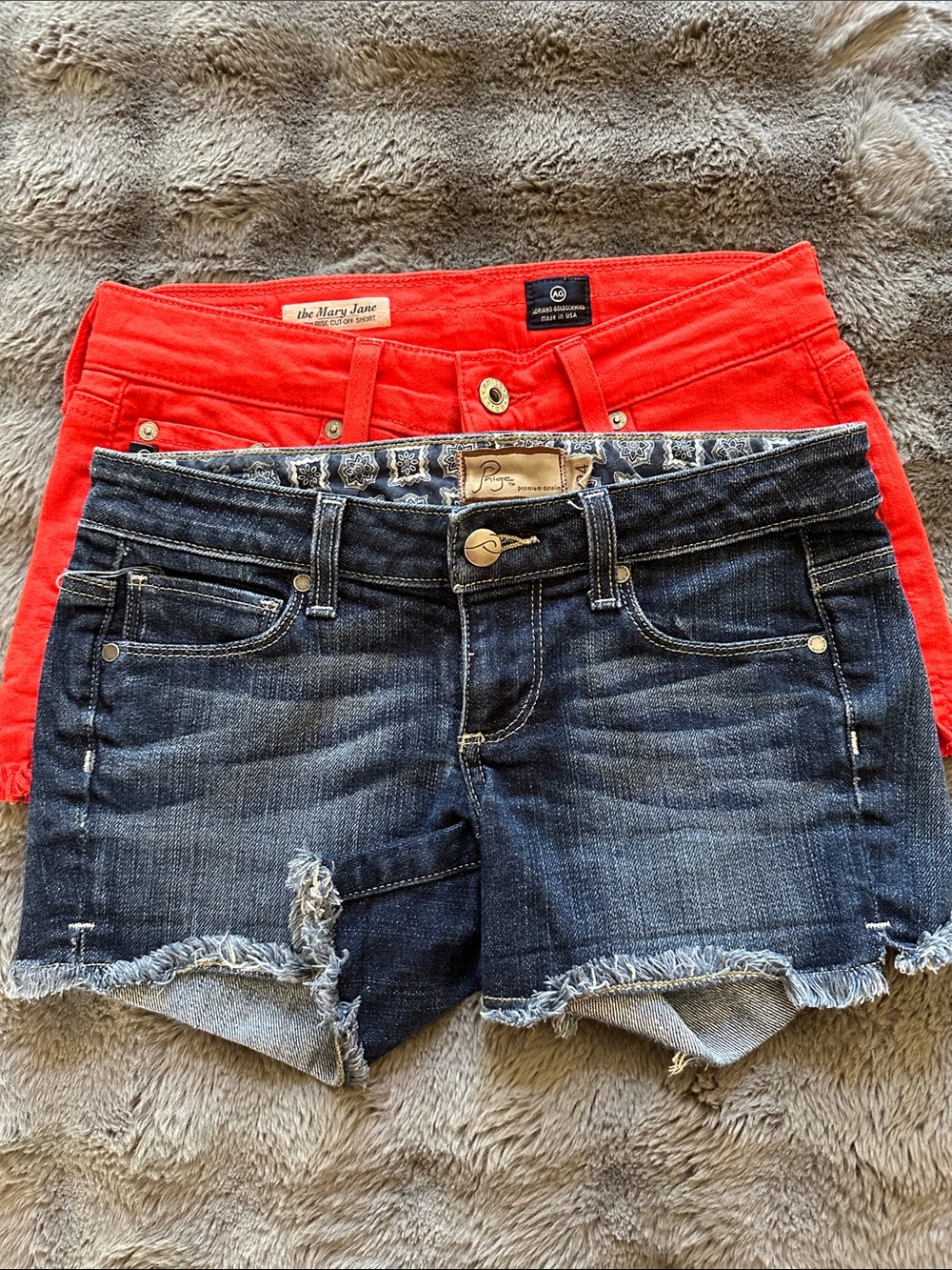 : AG Mary Jane Shorts + Paige Silver Lake shorts